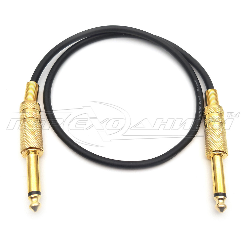 Кабель jack 6.3 mm to jack 6.3 mm метал Gold( висока якість ), в екрані