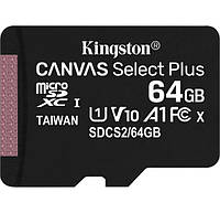 Карта пам'яті Kingston 64GB microSDXC Canvas Select Plus 100R A1 C10 (SDCS2/64GBSP)