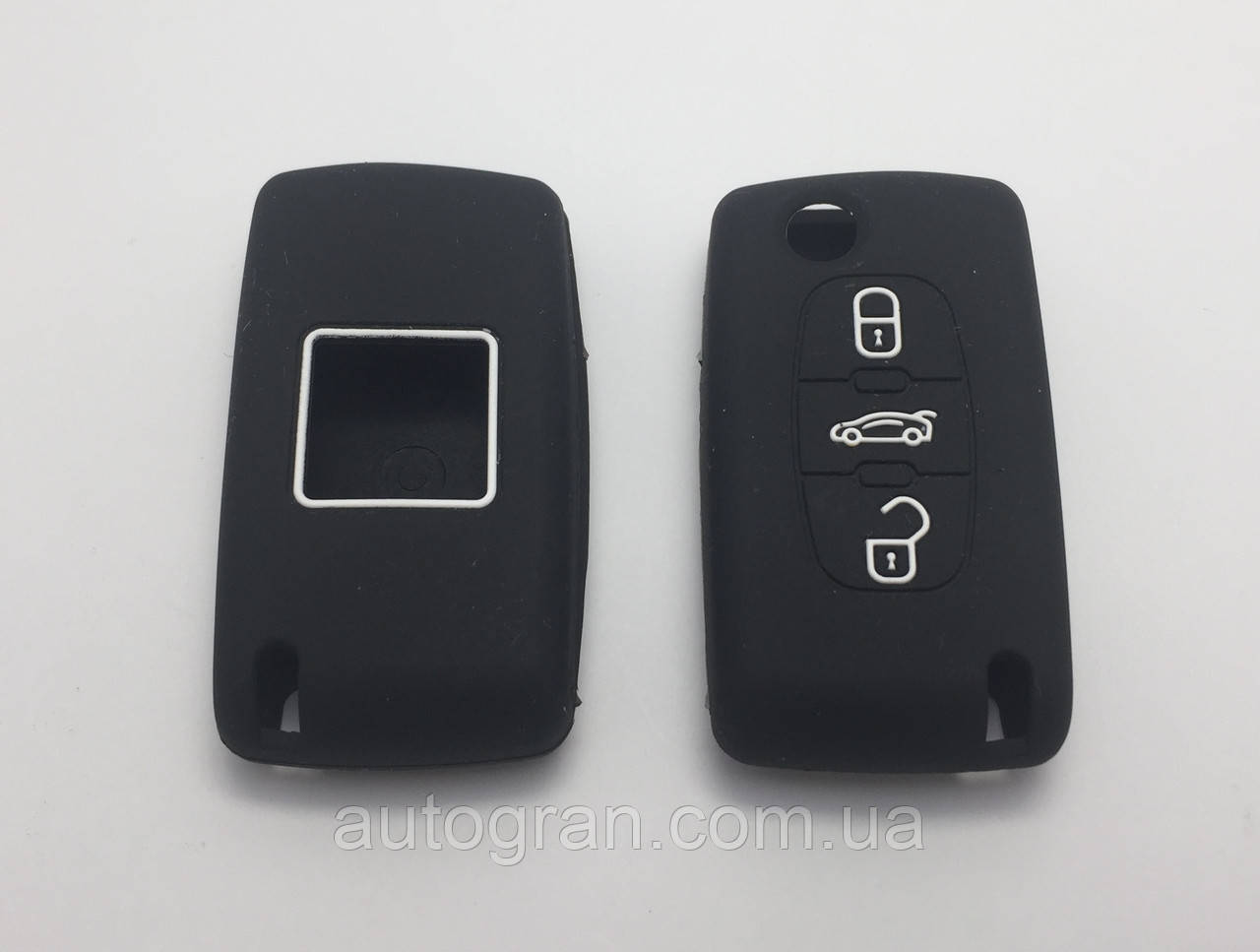 Силіконовий чохол на викидний ключ Peugeot 3 кнопки