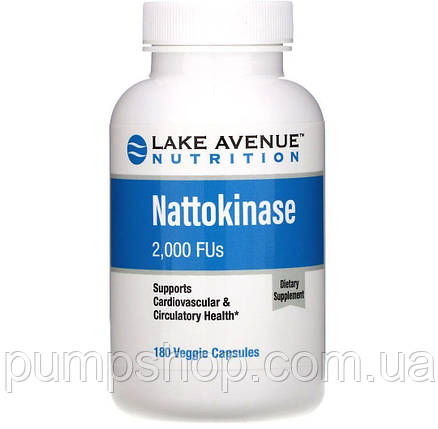 Наттокіназа Lake Avenue Nutrition Nattokinase 2000 FUs 180 капс., фото 3