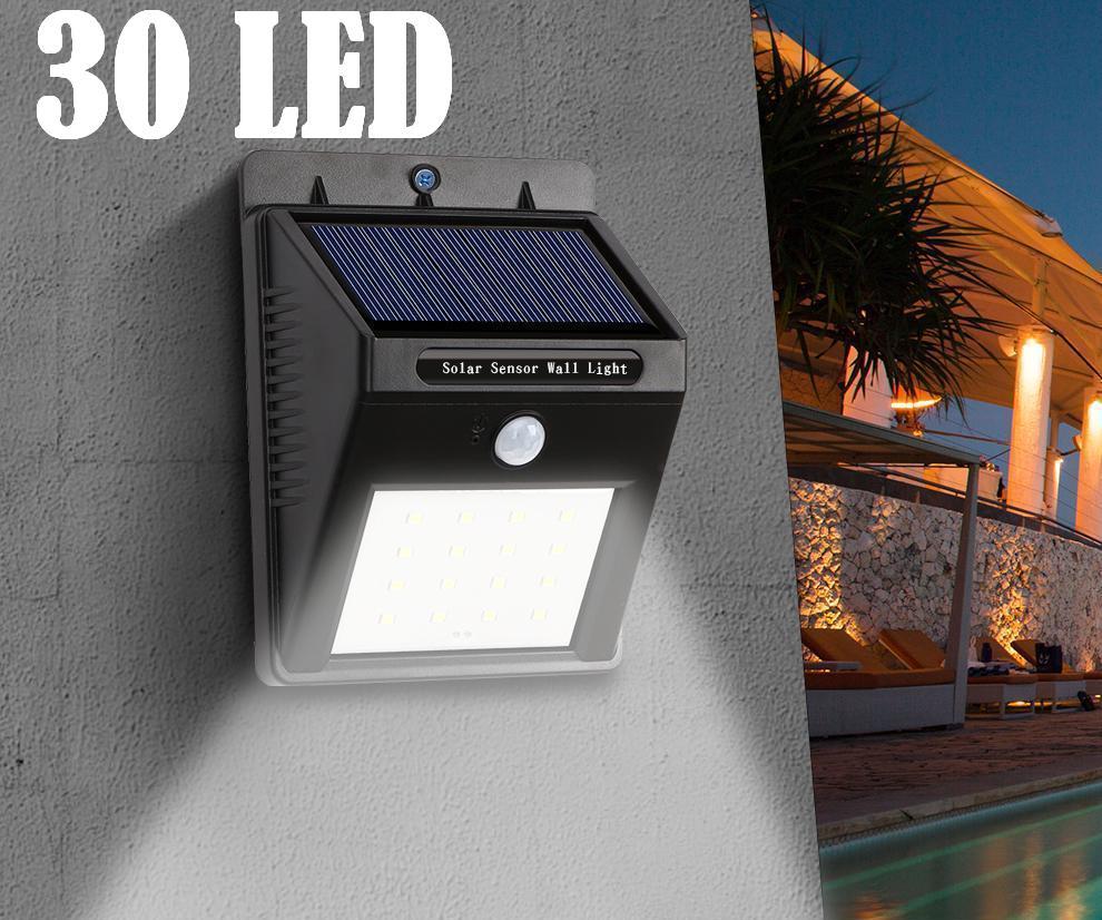 Ліхтар на сонячній батареї з датчиком руху Lemanso 30 LED, фото 1