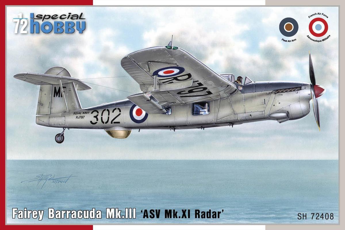 Пластикова модель 1/72 Special hobby 72408 британський торпедоносець Fairey Barracuda Mk. III ASV Mk. XI Radar