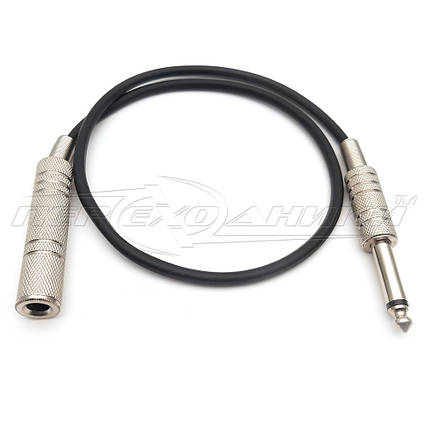 Кабель удлинитель jack 6.3 mm металл ( хорошее качество + ), в экране, фото 2