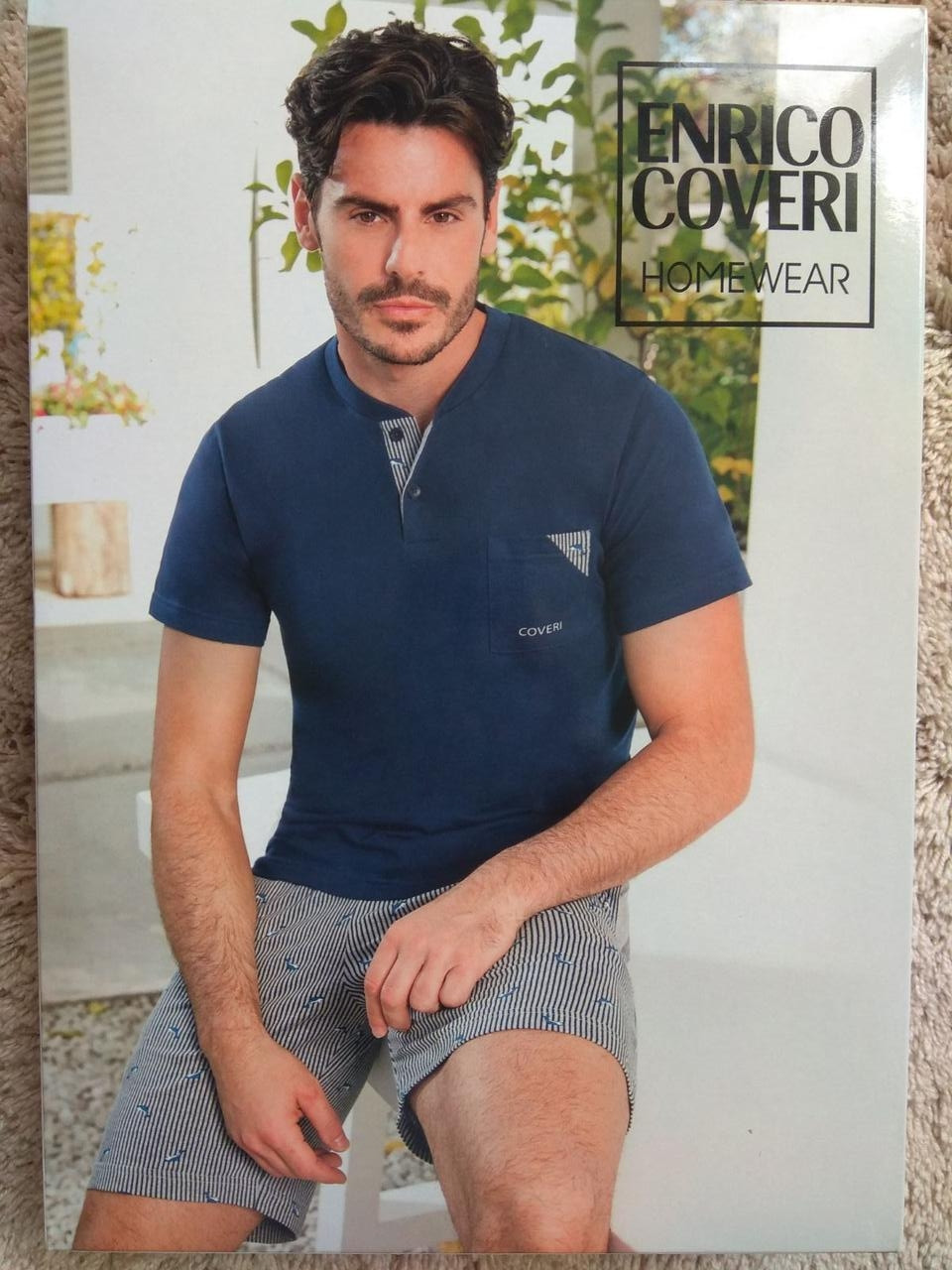 Літній чоловічий домашній комплект з шортами та футболкою Enrico Coveri 9132