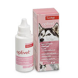 Очищуючий засіб для очей собак, котів та дрібних тварин Candioli Optivet (Кандіолі Оптівет) 50мл