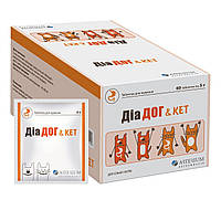 Таблетки энтеросорбент Аrterium Диа Дог&Кэт (Артериум при диарее у котов и собак) 60таб.
