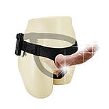 Страпон Ultra Passionate Harness Dual Vibration Flesh, фото 6