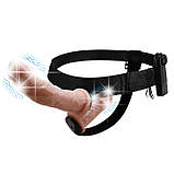 Страпон Ultra Passionate Harness Dual Vibration Flesh, фото 10