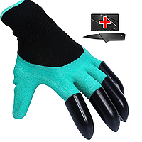 Садовые перчатки с когтями Garden Genie Gloves. Перчатки когти для сада и огорода. Перчатки грабли