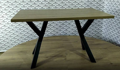 Опора для столу Брайт комплект із двох ніжок метал чорний оксамит висота 710h мм (Метал-Дизайн ТМ), фото 2