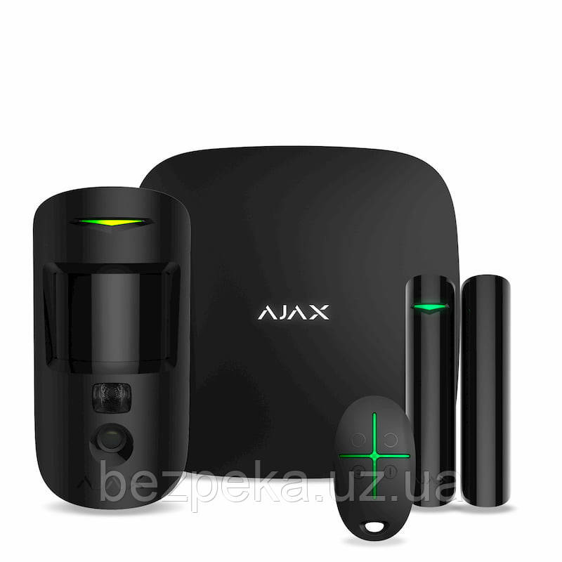 AJAX StarterKit Cam Plus чорний (Black) Стартовий комплект бездротової системи безпеки