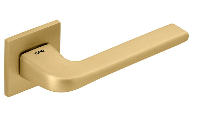 Дверна ручка на розетці TUPAI 4007 Q 5S 158 Золото матове, фото 1