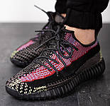Чоловічі кросівки Adidas Yeezy Boost 350 Black Reflectiv весна-осінь-літо демісезонні. Фото в живу. топ, фото 5