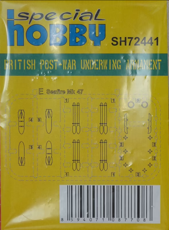 Доповнення 1/72 Special hobby 72441 Британське повоєнне озброєння
