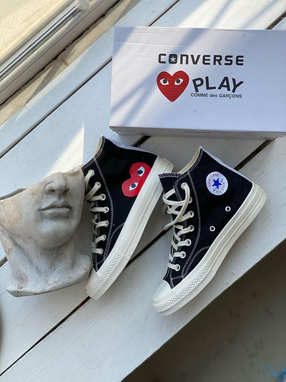 Женские кеды Converse x Comme Des Garcons Play High Black 150204C - фото 3 - id-p1417067971