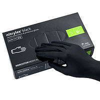 Перчатки нитриловые " Mercator Medical" nitrylex black размер S 1 шт (упаковка 100 штук)