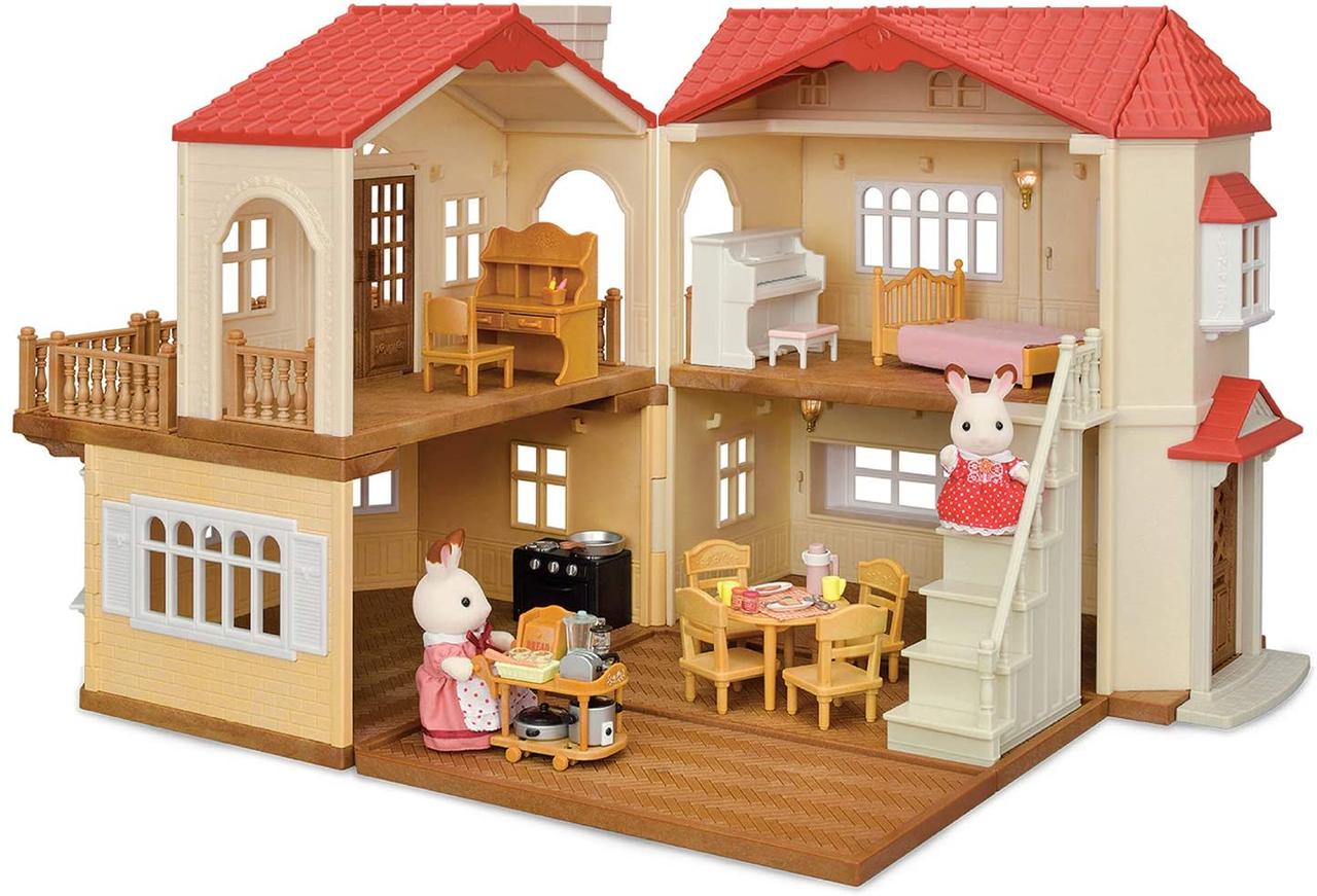 Сильваниан фэмилис Заміський будинок з зайчиками і меблями Sylvanian Families Calico Critters