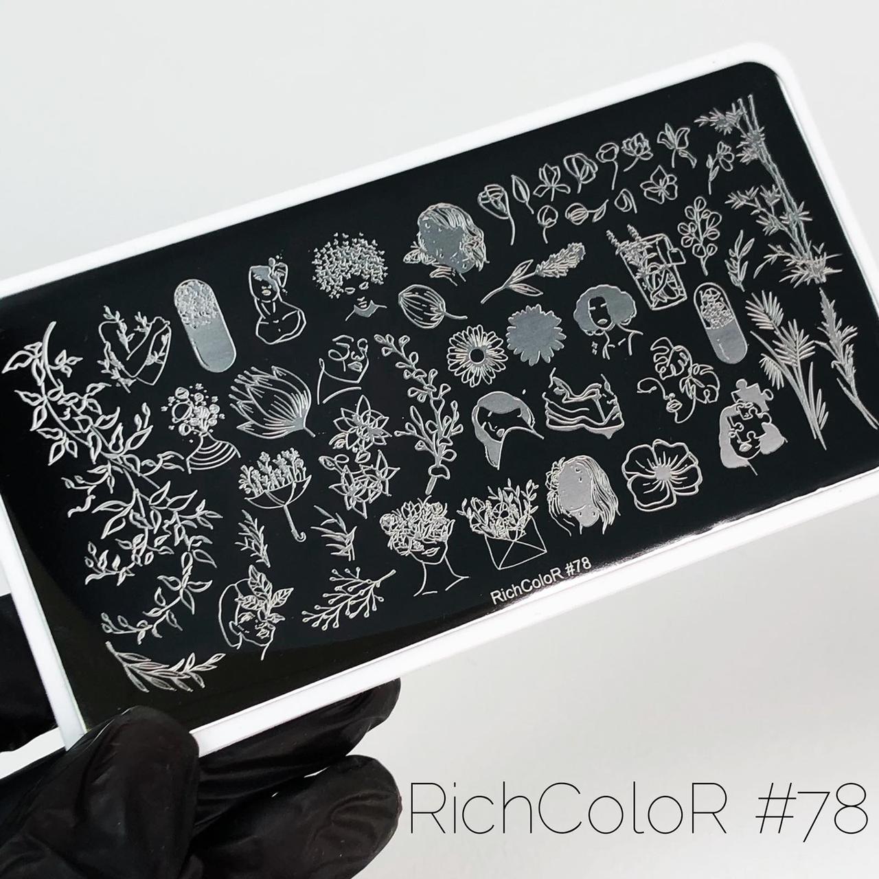 Пластина для стемпінгу RR-78 на пластиковій основі, фото 1