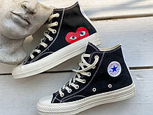 Жіночі кеди Converse x Comme Des Garcons Play Black High 150204C, фото 2