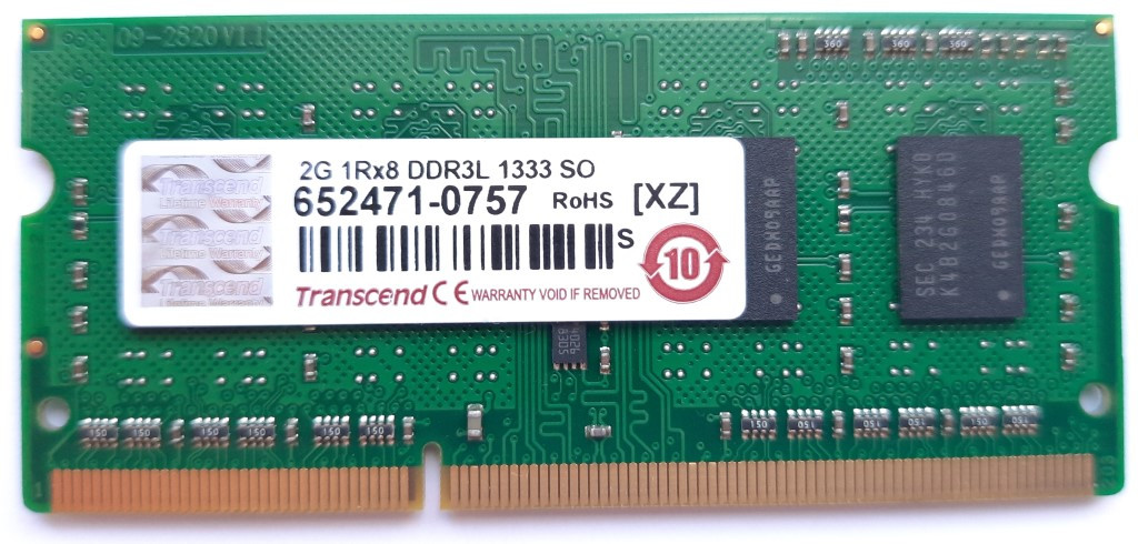 Оперативна пам'ять Transcend 2GB DDR3L-1333 для ноутбука