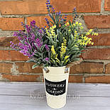 Букет штучної лаванди висока 35 см, фото 4