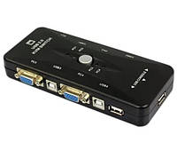 KVM свич 4-портовый NR-401US, USB