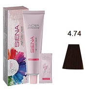 Крем-фарба для волосся jNOWA Professional Siena Chromatic Save 4/74 Темний палісандр 90 мл