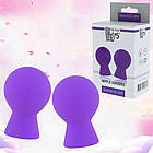 Вакуумні помпи для сосків "Pleasure Pumps Nipple Suckers Purple" від Dream Toys