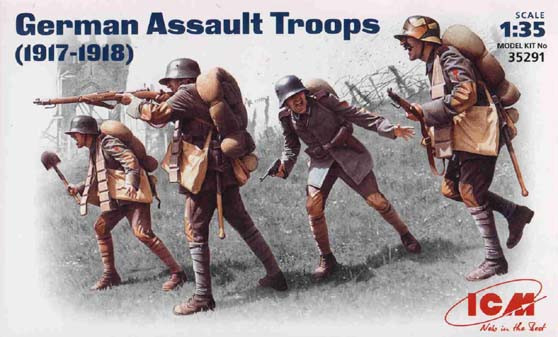Пластикова модель 1/35 ICM 35291 Німецька піхота 1917-1918, фото 1