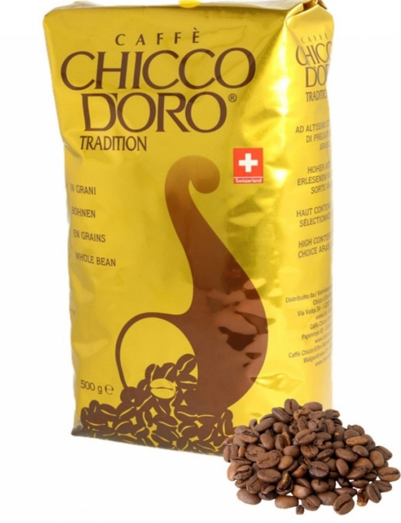 ОРИГІНАЛ! Кава в зернах Caffè Chicco d'oro Tradition 1кг, 100% арабіка Швейцарія Чіко Доро