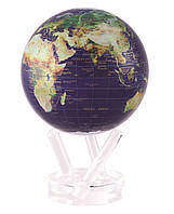 Глобус самовращающийся левітує Mova Globe "Фізична карта", блакитний, діаметр 114 мм (США)
