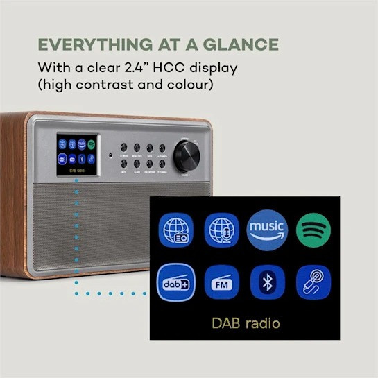 Интернет радио Auna Connect Link Smart Radio IR / DAB + / FM Spotify BT 2,4-дюймовый дисплей - фото 3 - id-p1417100798