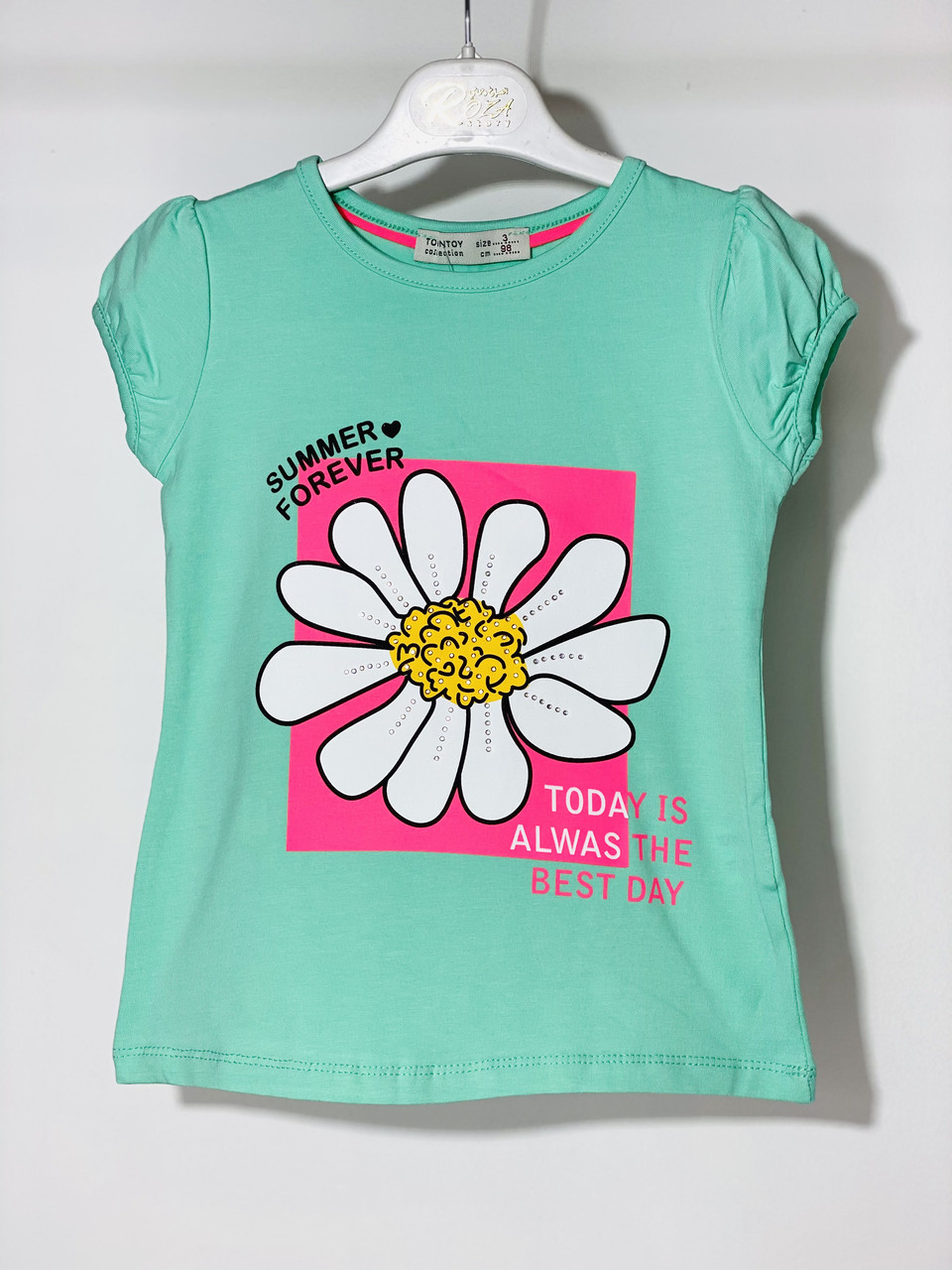 Футболка для дівчинки Toontoy 11159 104 см Зелений