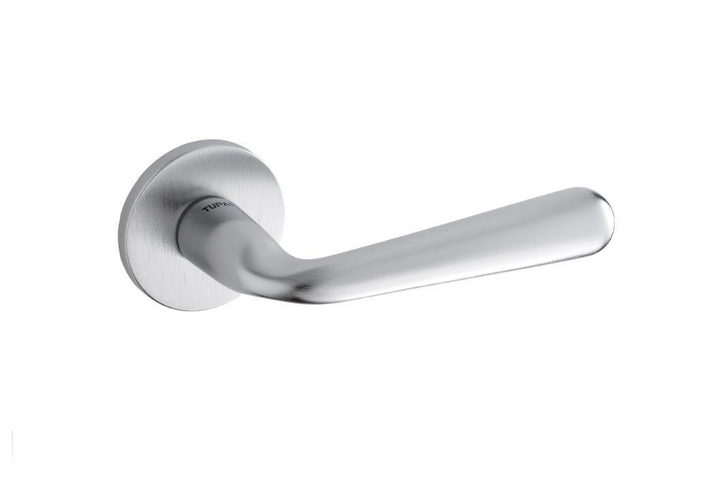 Дверна ручка на розетці TUPAI 293 R 5S 96 Хром матовий, фото 1