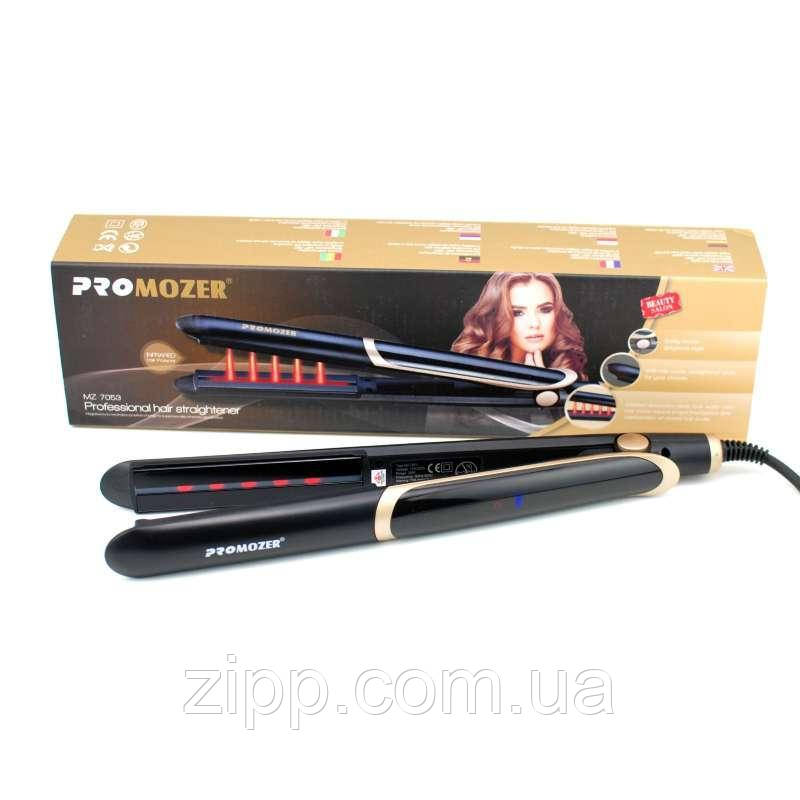 Утюжок з інфрачервоним випромінюванням Pro Mozer MZ-7053| Плойка для волосся| Плойка для локонів| Вирівнювання, фото 1