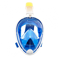 Подводная маска Синий L/XL | Маска для подводного плаванья | Снорклинг | Полнолицевая маска для ныряния