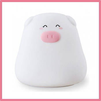 Силіконовий нічник СВИНКА MINI PIG| Світильник| Дитячий силіконовий нічник