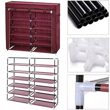 Тканинний шафа для зберігання взуття Shoe Cabinet 108х30х110 см