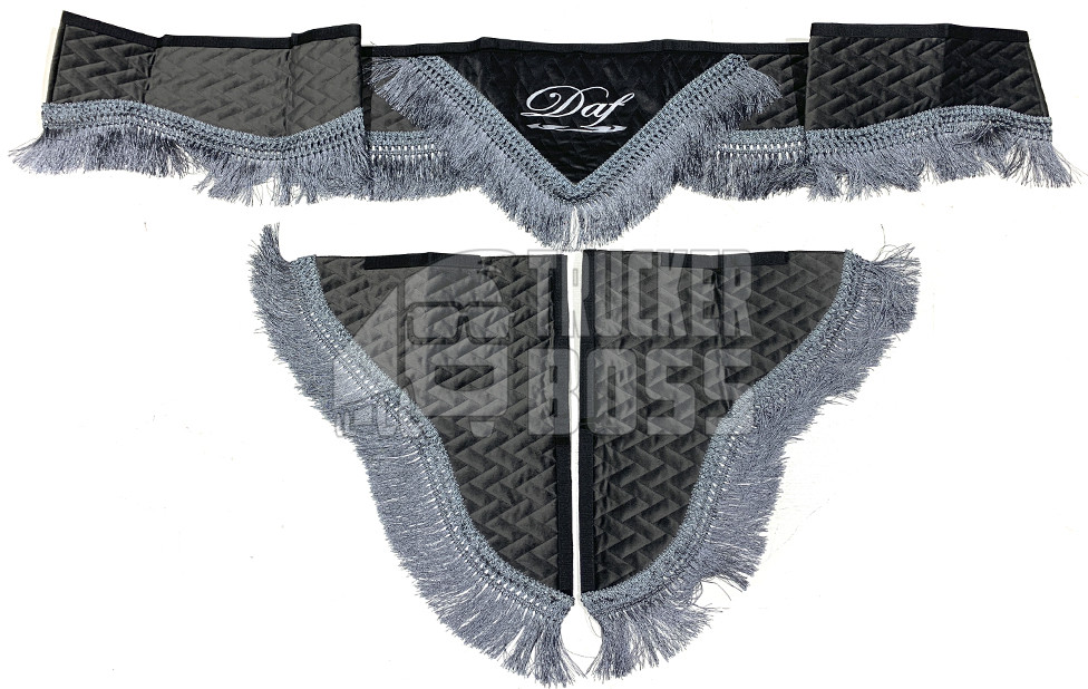 Шторки флок "DAF" Вимпел, світловідбиваючі Темно-сірі, фото 1