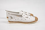 Мокасини жіночі Rifellini літні білі з якорями <unk> Сліпони натуральна шкіра Туреччина, фото 3