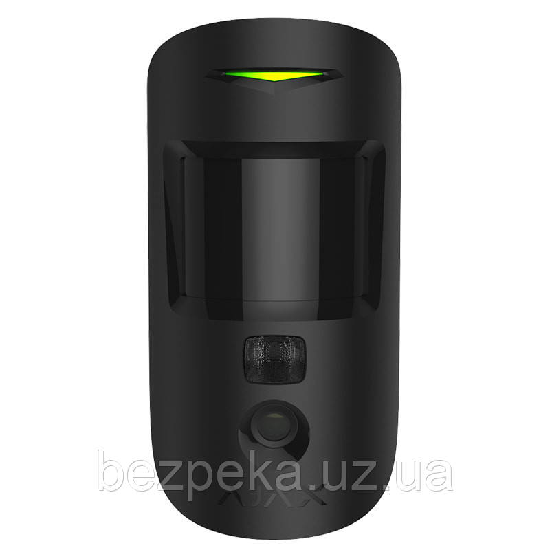 MotionCam чорний (Black) Датчик руху з фотоверифікацією тривог AJAX