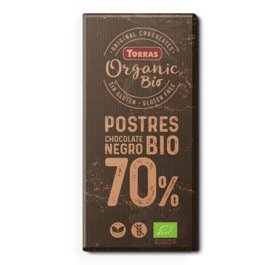 Шоколад чорний Torras Postres Chocolate Negro Bio 70% какао 200 г Іспанія