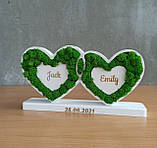 Іменний Подарунок на весілля молодятам,подарунок на річницю дружині, на річницю весілля батькам, фото 4