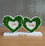 Іменний Подарунок на весілля молодятам,подарунок на річницю дружині, на річницю весілля батькам, фото 2