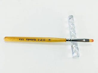 Пензель для гелю O. P. I Kolinsky заокругленная №6 Кисть для нарощування нігтів