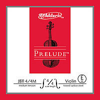 1 струна (E, Ми) для скрипки D'ADDARIO PRELUDE VIOLIN SINGLE E STRING 4/4 Scale Medium Tension