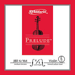 1 струна (E, Мі) для скрипки D'ADDARIO PRELUDE VIOLIN SINGLE E STRING 4/4 Scale Medium Tension