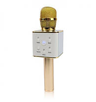 Бездротовий мікрофон караоке bluetooth Q7 MS золотий 130336, фото 3