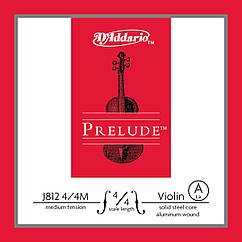 2 струна (A, Ля) для скрипки D'ADDARIO PRELUDE VIOLIN SINGLE A STRING 4/4 Scale Medium Tension