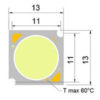 Светодиод 5w 15v 300 mA 1313/10 мм код 18579